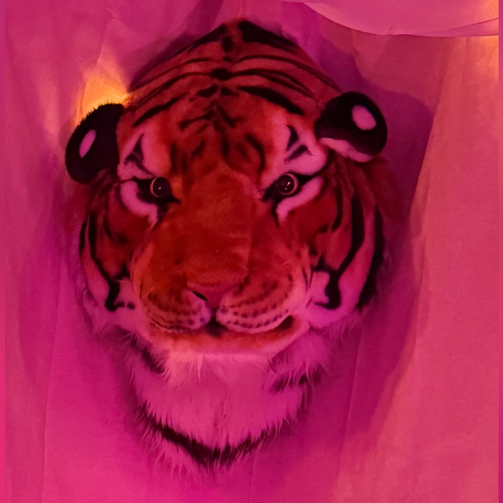 Vintage rare Large Tiger Plush large backpack or safari wall Decor faux head